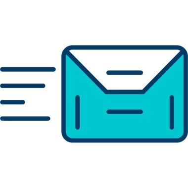 posta zarfında harf simgesi vektör illüstrasyon grafik tasarımı