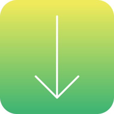 Benzersiz ok aşağı vektör simgesi