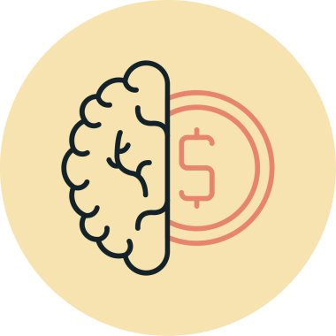 iş ve finans düz vektör simgesi.