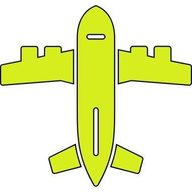 uçak simgesi, vektör illüstrasyonu basit tasarım