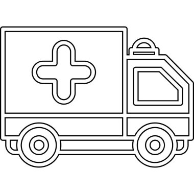 Ambulans acil ambulans simgesi