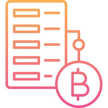 Bitcoin simgesi. Web için basit kripto para birimi vektör simgeleri çizimi