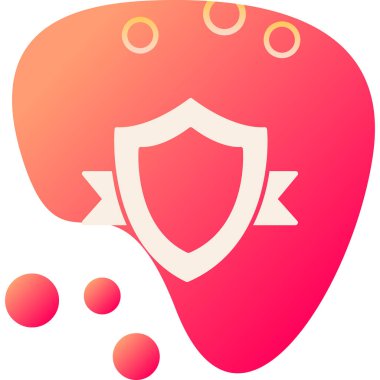 Bir kırmızı kalkan simgesinin vektör illüstrasyonu