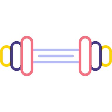 Modern b 'nin vektör çizimi dambıl simgesinden yoksun