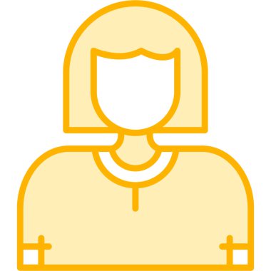 Sarı saçlı ve kısa saçlı bir kadın avatar.