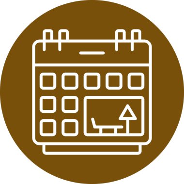 Takvim simgesi vektör illüstrasyonu