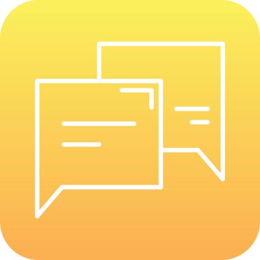 Vektör Sohbet simgesi, basit vektör illüstrasyonu