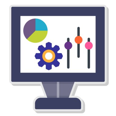Kolayca düzenleyebilen ve düzenleyebilen Veri Analizi Vektörü simgesi