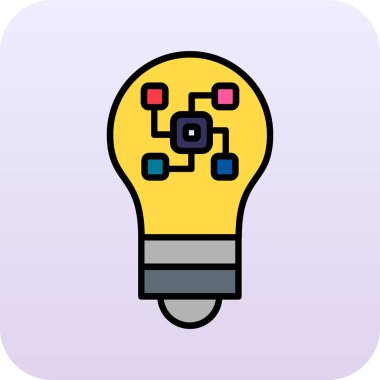 Ampul simgesinin vektör illüstrasyonu