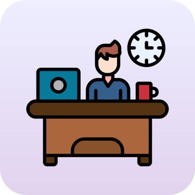 Masası ve akıllı telefonu olan bir ofis.