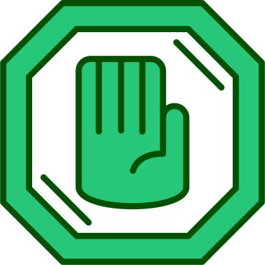 Yeşil bir simgenin vektör illüstrasyonu