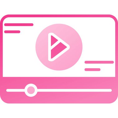 Video oynatıcı. Web simgesi basit tasarım