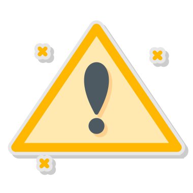 Ünlem işareti simgesi. uyarı sembolü. Dikkat et. uyarı sembolü. düz tasarım biçimi.