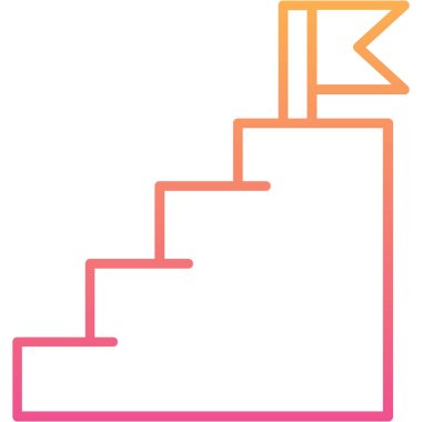 Merdiven simgesinin vektör çizimi