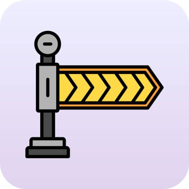 Oklu yol işaretinin vektör illüstrasyonu