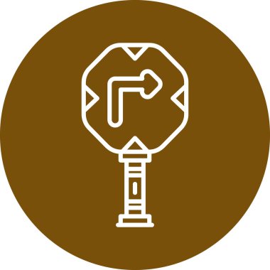 Bir ağaç simgesinin vektör illüstrasyonu