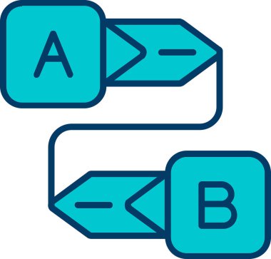 iki ok vektör simgesi düzenlenebilir vuruş