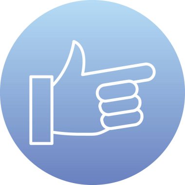 Başparmak yukarı simgesi. vektör illüstrasyonu