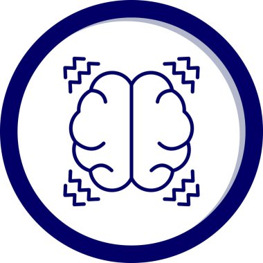 Beyin. Web simgesi basit illüstrasyon