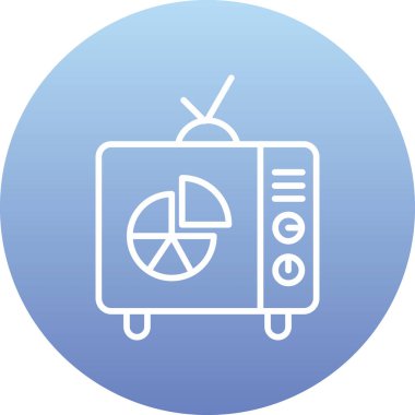 Televizyon ikonu. vektör illüstrasyonu