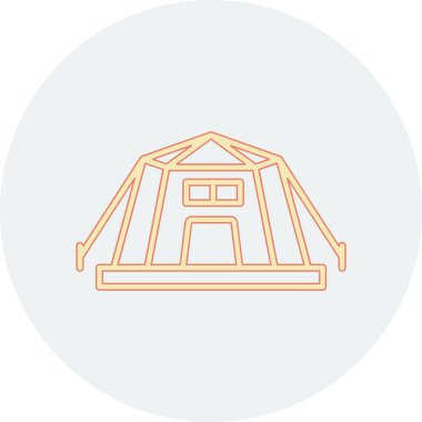 Çadır ağı simgesi. Basit tasarım. vektör illüstrasyonu