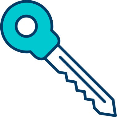 Anahtar simgesinin vektör illüstrasyonu