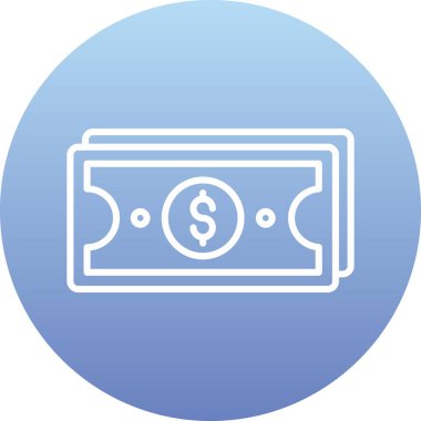 Para simgesi, basit vektör tasarımı