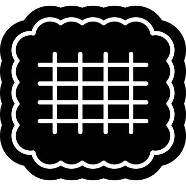 Fırın yemek ikonu ana hatlarıyla