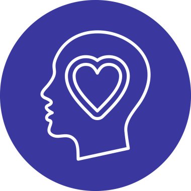 Kalp ikonu vektör illüstrasyonu