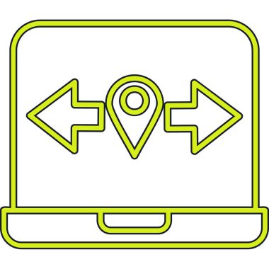 Modern yol simgesinin vektör illüstrasyonu