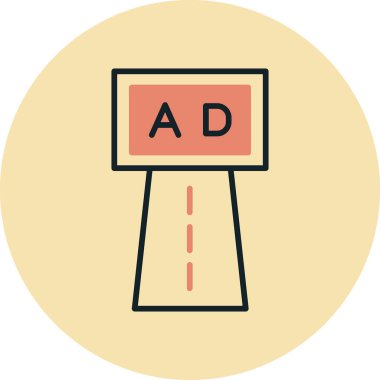 reklam reklam ikonu doldurulmuş ana hatları biçiminde