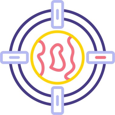 Bir harita simgesinin vektör illüstrasyonu