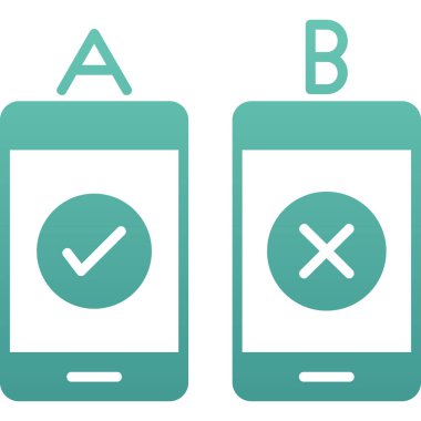 Mobil uygulamanın basit simgesi, vektör illüstrasyonu