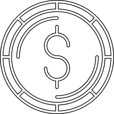 Para için. Web simgesi basit illüstrasyon