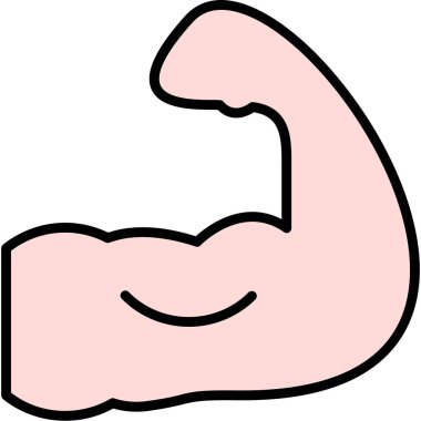 güçlü insan vücut simgesi, vektör illüstrasyon tasarımı