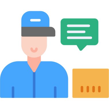 Sohbet mesajı. Web simgesi basit illüstrasyon