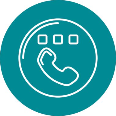 Arama telefon simgesinin vektör illüstrasyonu