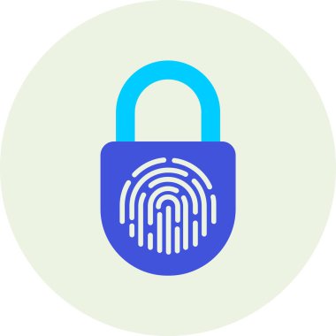 Parmak izi. Web simgesi basit illüstrasyon