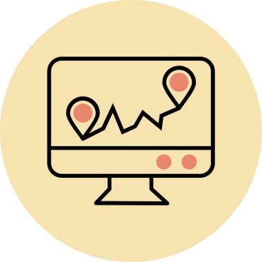 Yer düz vektör simgesi