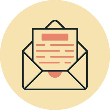 Zarf simgesinin vektör illüstrasyonu