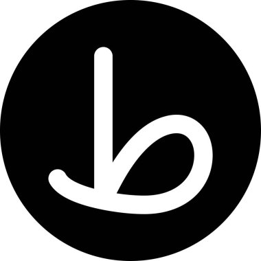 b harfi b simgesinin vektör illüstrasyonu