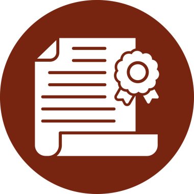 Sertifika ikonu vektör illüstrasyonu