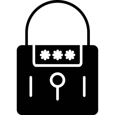 Kilit. Web simgesi basit illüstrasyon