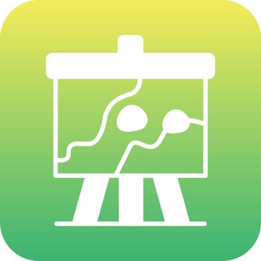 Yeşil ve mavi kare simgesinin gösterimi