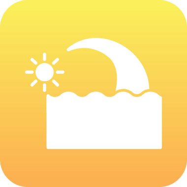 Sarı bir simgenin vektör illüstrasyonu