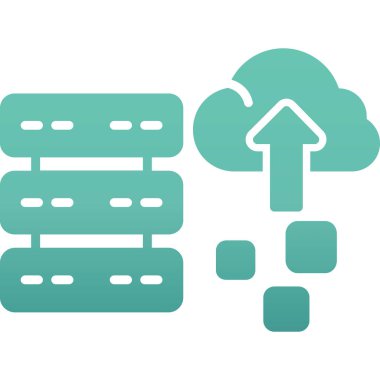 veri bulut hesaplama simgesi vektör çizimi