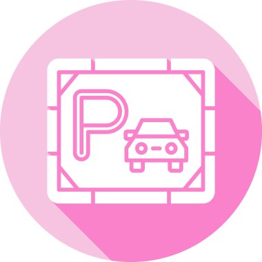 araba park simgesi vektör illüstrasyon