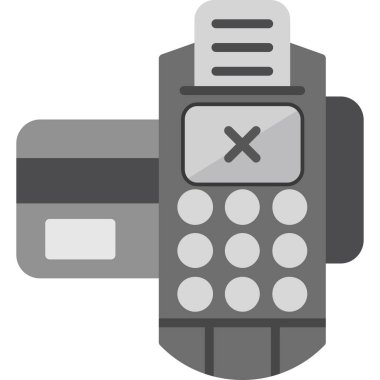 POS terminal simgesi, izometrik stili