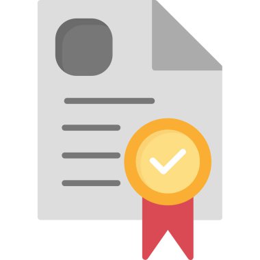 ödül belgesi vektör simgesi modern basit tasarım illüstrasyonu