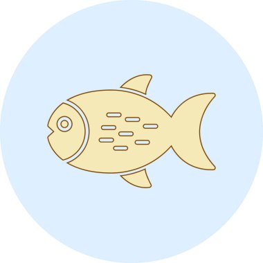 Balık. Web simgesi basit illüstrasyon